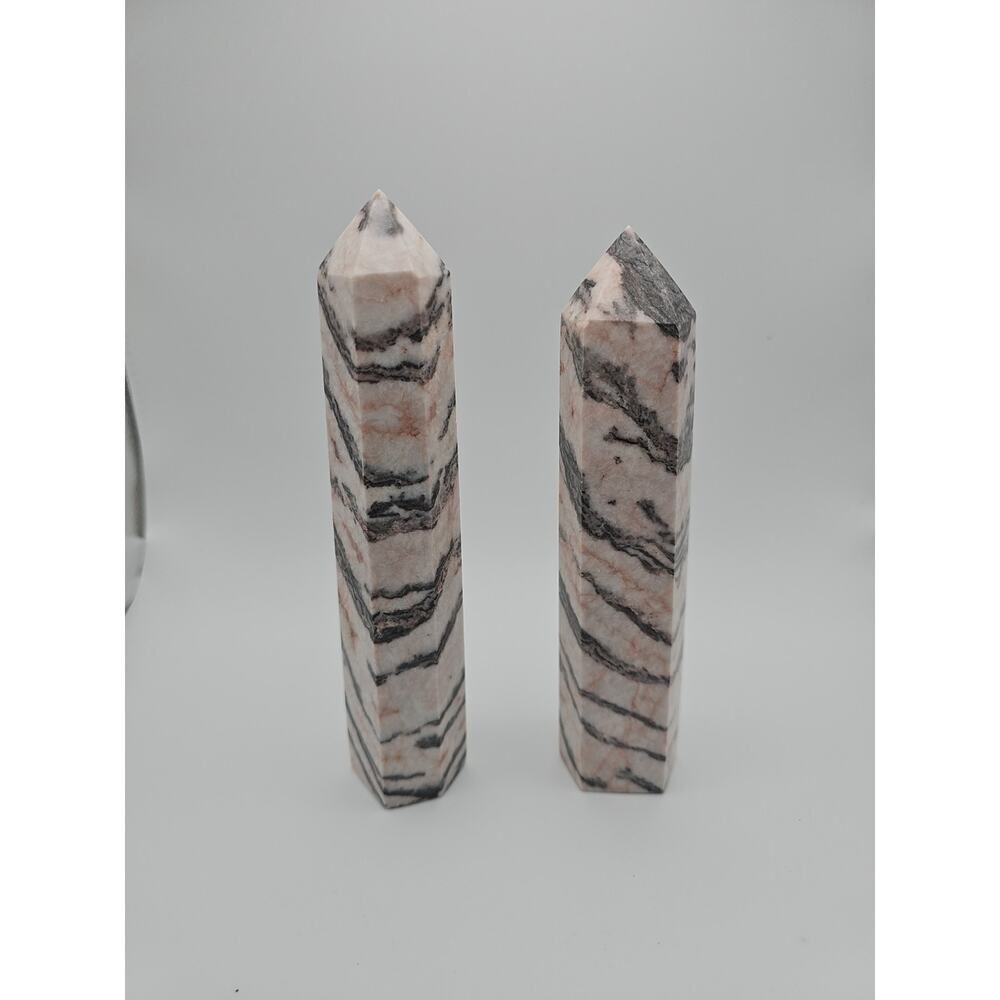 Pink Zebra Jasper 2.37lbs 1 Pair